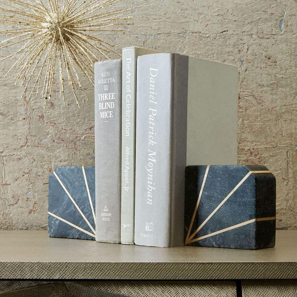 Stone Bookend Grey Marble west elm Australia